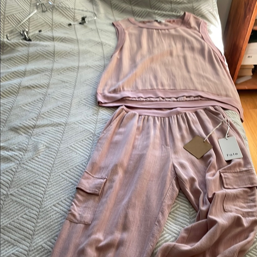 Elegant Pink Women's top and joggers